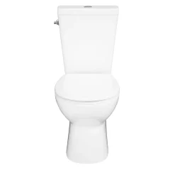 GoodHome Pack WC à poser sans bord avec abattant déclipsable et frein de chute, sortie horizontale, NF, Tasi