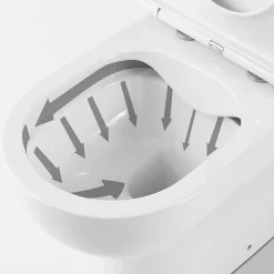 GoodHome Pack WC à poser sans bride sortie horizontale ou verticale Cavally