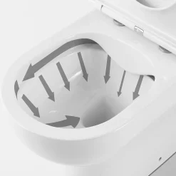 GoodHome Pack WC à poser sans bride avec sortie horizontale Cavally NF