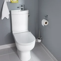 GoodHome Pack WC à poser sans bride + lave-mains sortie horizontale Cavally* Wc À Poser
