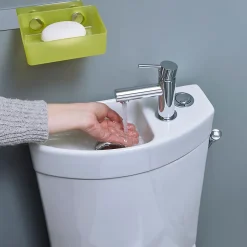 GoodHome Pack WC à poser sans bride + lave-mains sortie horizontale Cavally* Wc À Poser