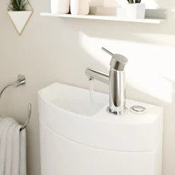 GoodHome Pack WC à poser sans bride + lave-mains sortie horizontale Cavally* Wc À Poser
