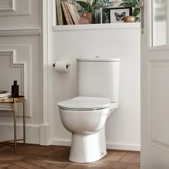 Jacob Delafon Pack WC à poser sans bride, sortie horizontale, abattant extra-plat, blanc, Louis* Wc À Poser