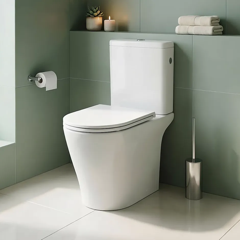 Pack WC à poser sans bride sortie horizontale ou verticale blanc Nanki* Wc À Poser