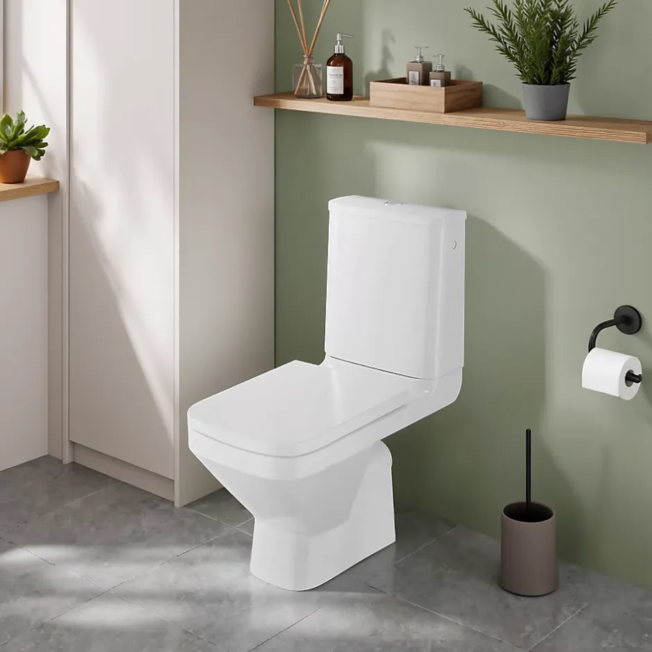 GoodHome Pack WC à poser sans bride sortie horizontale, Teesta* Wc À Poser