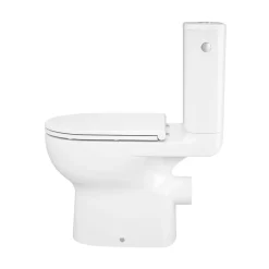 GoodHome Pack WC à poser sans bride vortex avec abattant déclipsable et frein de chute, sortie horizontale, Cavally* Wc À Poser