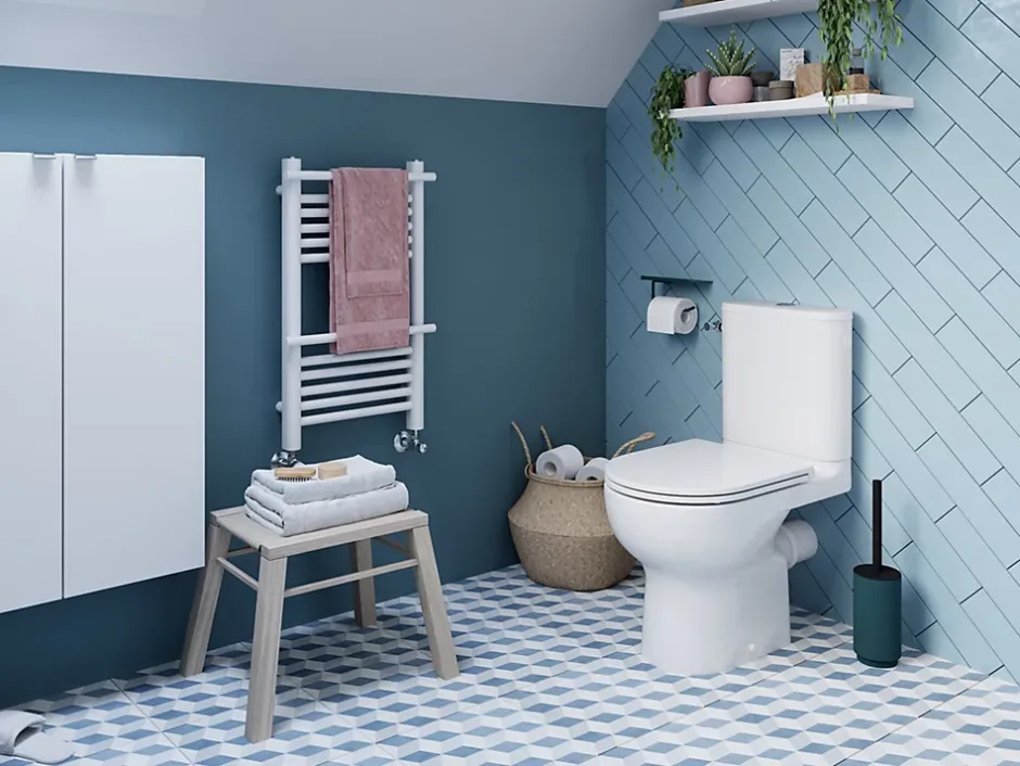 GoodHome Pack WC à poser sans bride vortex avec abattant déclipsable et frein de chute, sortie horizontale, Cavally* Wc À Poser