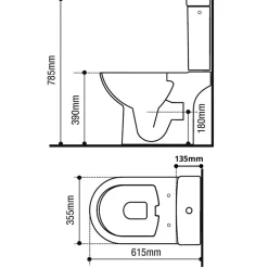Planète Bain Pack wc à poser sans bride sortie verticale / vario - FRIENDLY* Wc À Poser