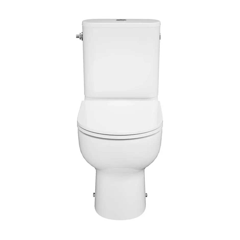 GoodHome Pack WC à poser sans bride vortex avec abattant déclipsable et frein de chute, sortie verticale, Cavally* Wc À Poser
