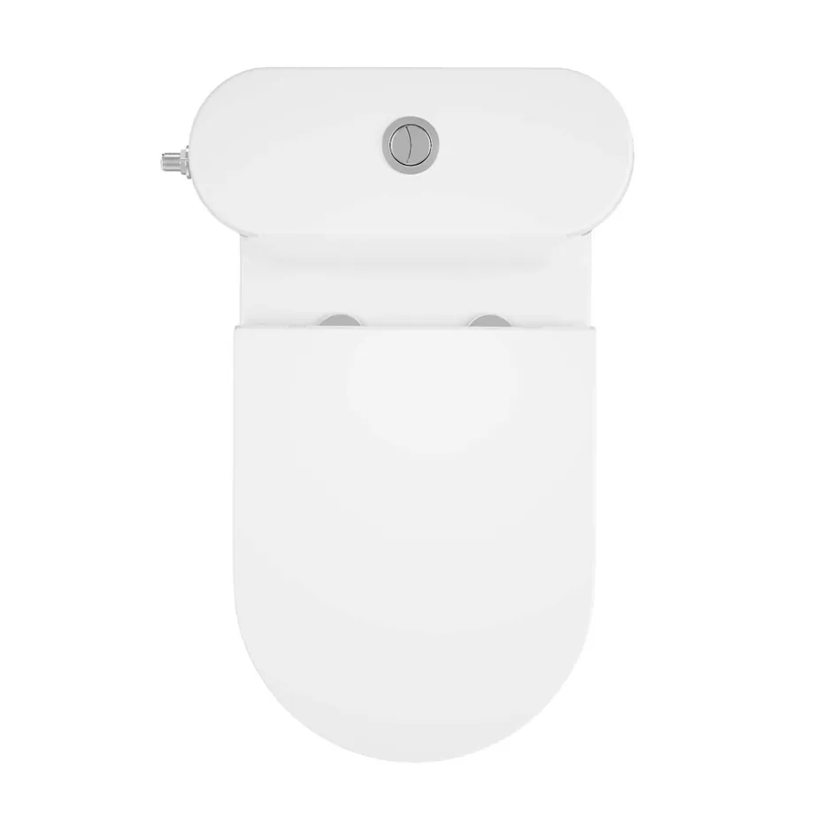 GoodHome Pack WC à poser sans bride vortex avec abattant déclipsable et frein de chute, sortie verticale, Cavally* Wc À Poser