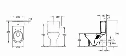 Villeroy & Boch Pack WC à poser sans bride sortie horizontale Direct Flush NF* Wc À Poser