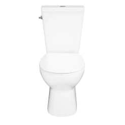 GoodHome Pack WC à poser sans bride avec abattant déclipsable et frein de chute, sortie verticale, NF, Tasi