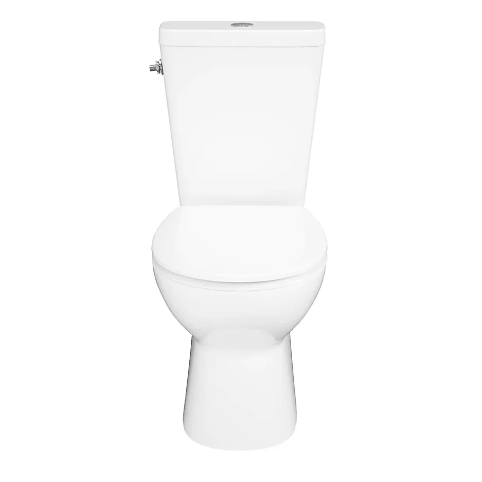 GoodHome Pack WC à poser sans bride avec abattant déclipsable et frein de chute, sortie verticale, NF, Tasi