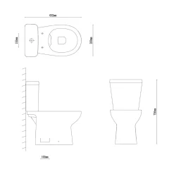 GoodHome Pack WC à poser sans bride avec abattant déclipsable et frein de chute, sortie verticale, NF, Tasi