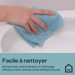 GoodHome Pack WC à poser sans bride avec abattant déclipsable et frein de chute, sortie verticale, NF, Tasi