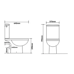 Planète Bain Pack WC à poser sortie horizontale sans bride - Modeno
