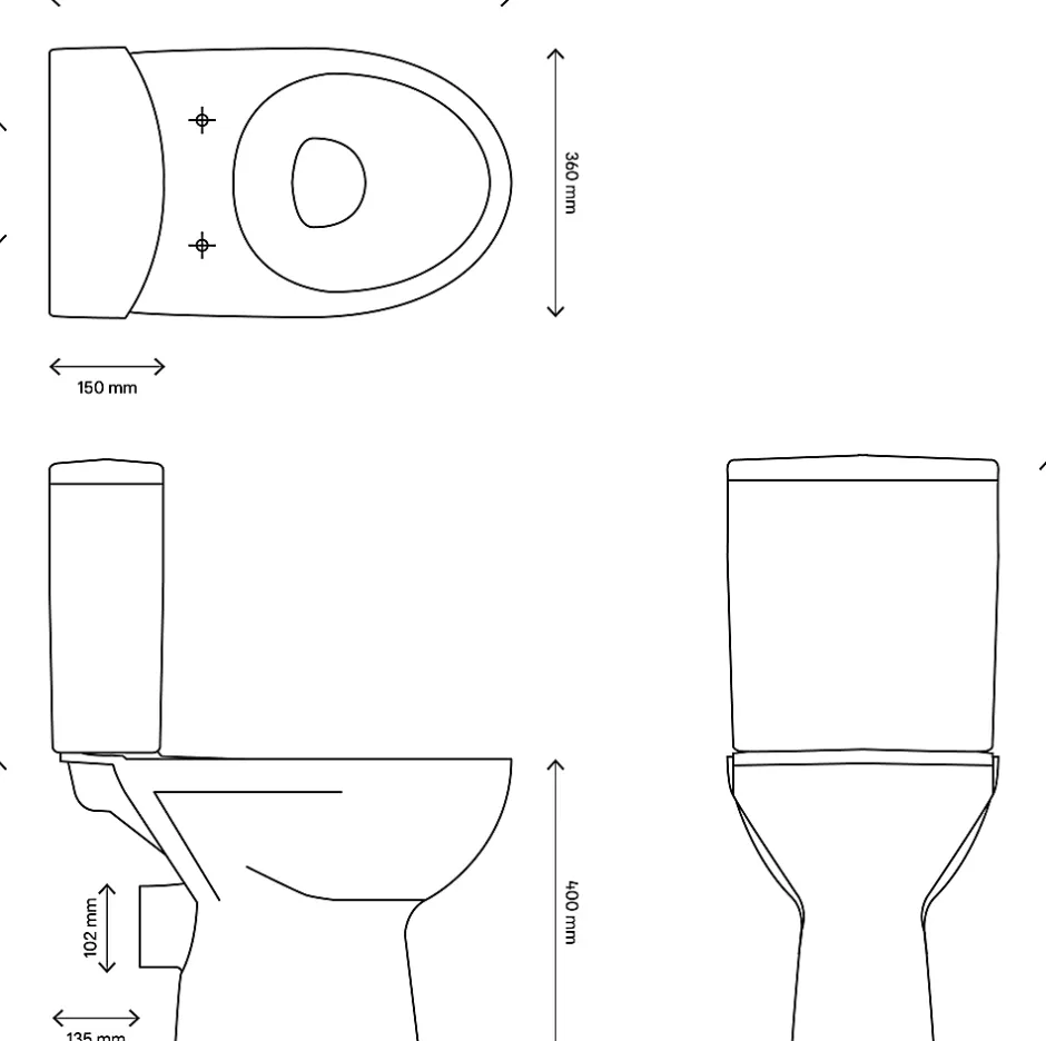 GoodHome Pack WC à poser sortie horizontale Lagon NF* Wc À Poser