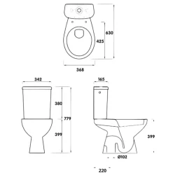 Planète Bain Pack WC à poser sortie verticale avec bride - Vertigo* Wc À Poser