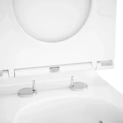 GoodHome Pack WC à poser sur-élevé sans bride vortex avec abattant déclipsable et frein de chute, sortie horizontale, Cavally* Wc À Poser