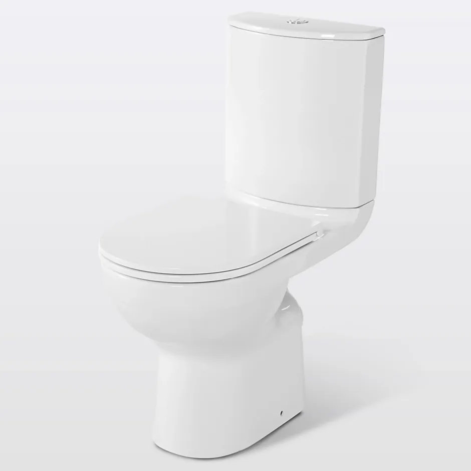 GoodHome Pack WC à poser surélevé sans bride avec sortie horizontale Cavally