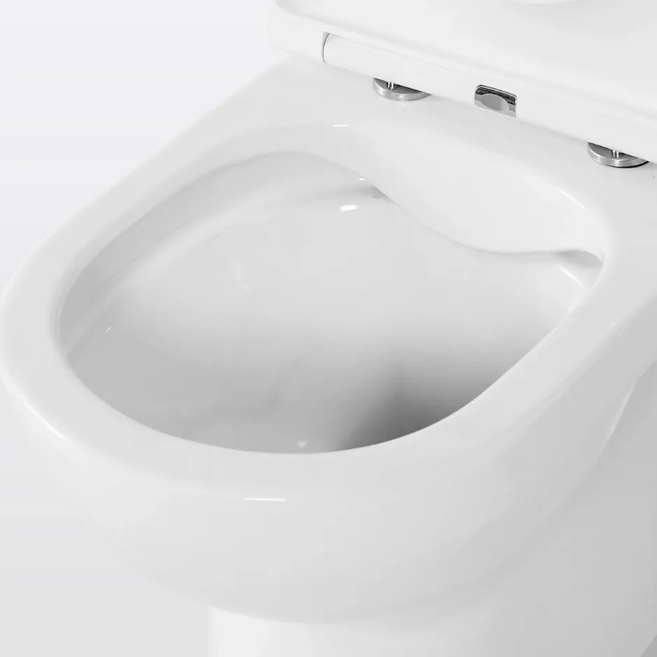 GoodHome Pack WC à poser surélevé sans bride avec sortie horizontale Cavally