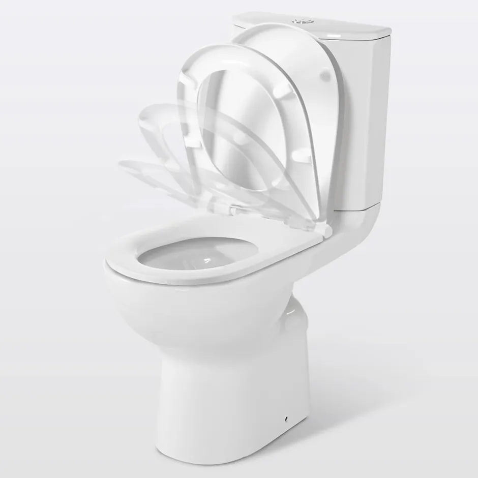 GoodHome Pack WC à poser surélevé sans bride avec sortie horizontale Cavally