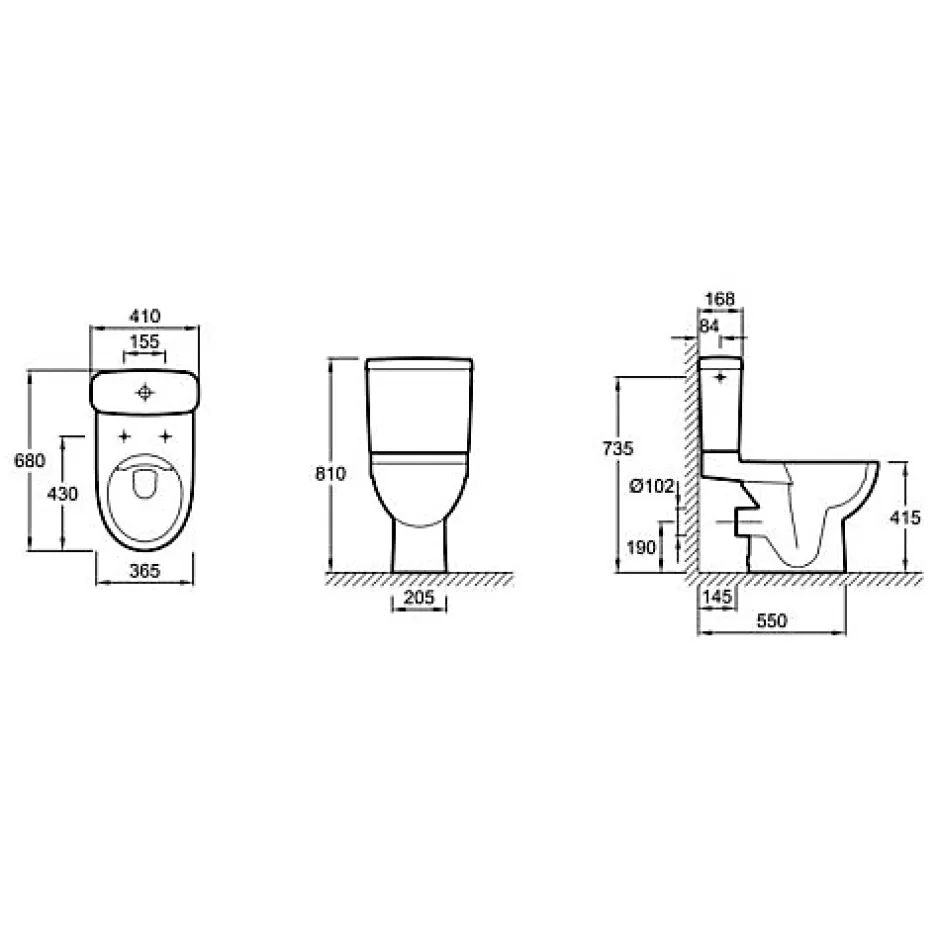 Jacob Delafon Pack WC au sol sans bride ODÉON UP sortie horizontale blanc - - E22769-00