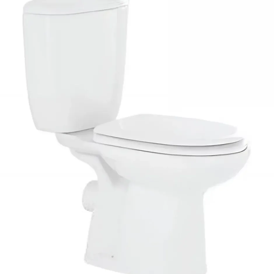 Sanindusa Pack WC Aveiro évacuation arrière alimentation chasse d'eau par le côté blanc* Wc À Poser