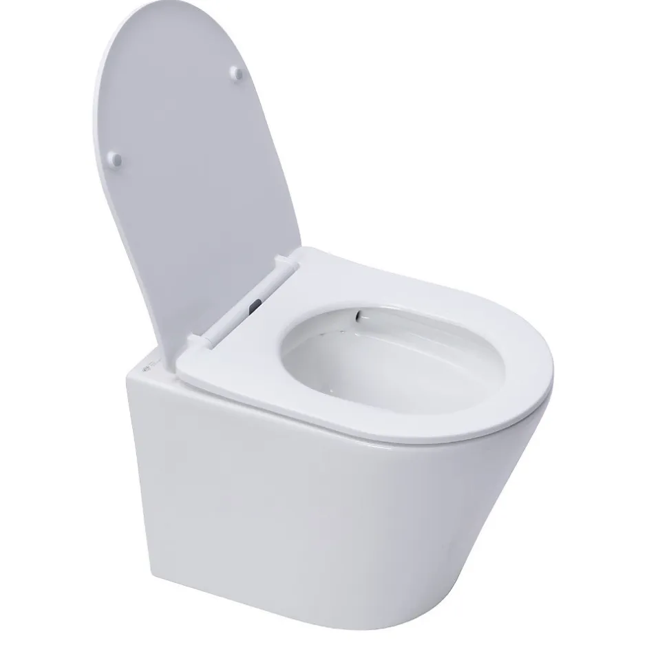 Swiss Aqua Technologies Pack WC Bâti autoportant + WC Infinitio sans bride + Plaque chrome* Wc Suspendu