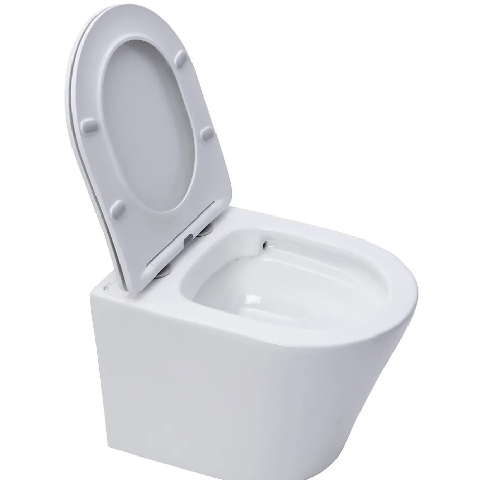 Swiss Aqua Technologies Pack WC Bâti autoportant + WC Infinitio sans bride + Plaque chrome* Wc Suspendu