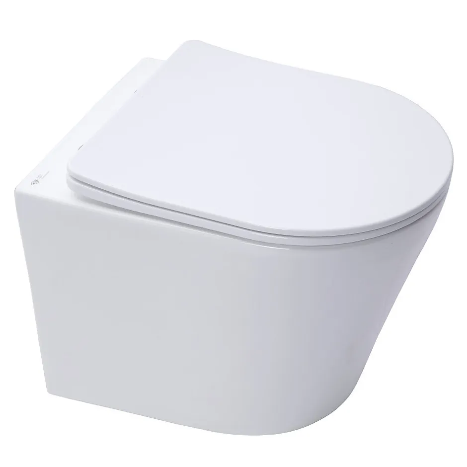 Swiss Aqua Technologies Pack WC Bâti autoportant + WC Infinitio sans bride + Plaque chrome* Wc Suspendu