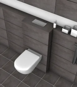 Swiss Aqua Technologies Pack WC Bâti autoportant + WC Infinitio sans bride + Plaque + Set habillage* Wc Suspendu