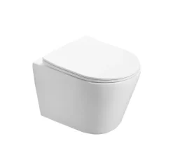 Swiss Aqua Technologies Pack WC Bâti-support + WC SAT Infinitio sans bride, fixation invisible + Plaque chrome + Set d'habillage