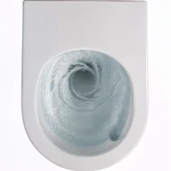 Swiss Aqua Technologies Pack WC bâti-support autoportant + WC sans bride Ceramia PixL avec abattant SoftClose + plaque noir (STCEPXWT02-U)