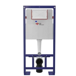 Swiss Aqua Technologies Pack WC bâti-support autoportant + WC suspendu sans bride + abattant SoftClose + plaque blanche (SMRTCETOR270)* Wc Suspendu