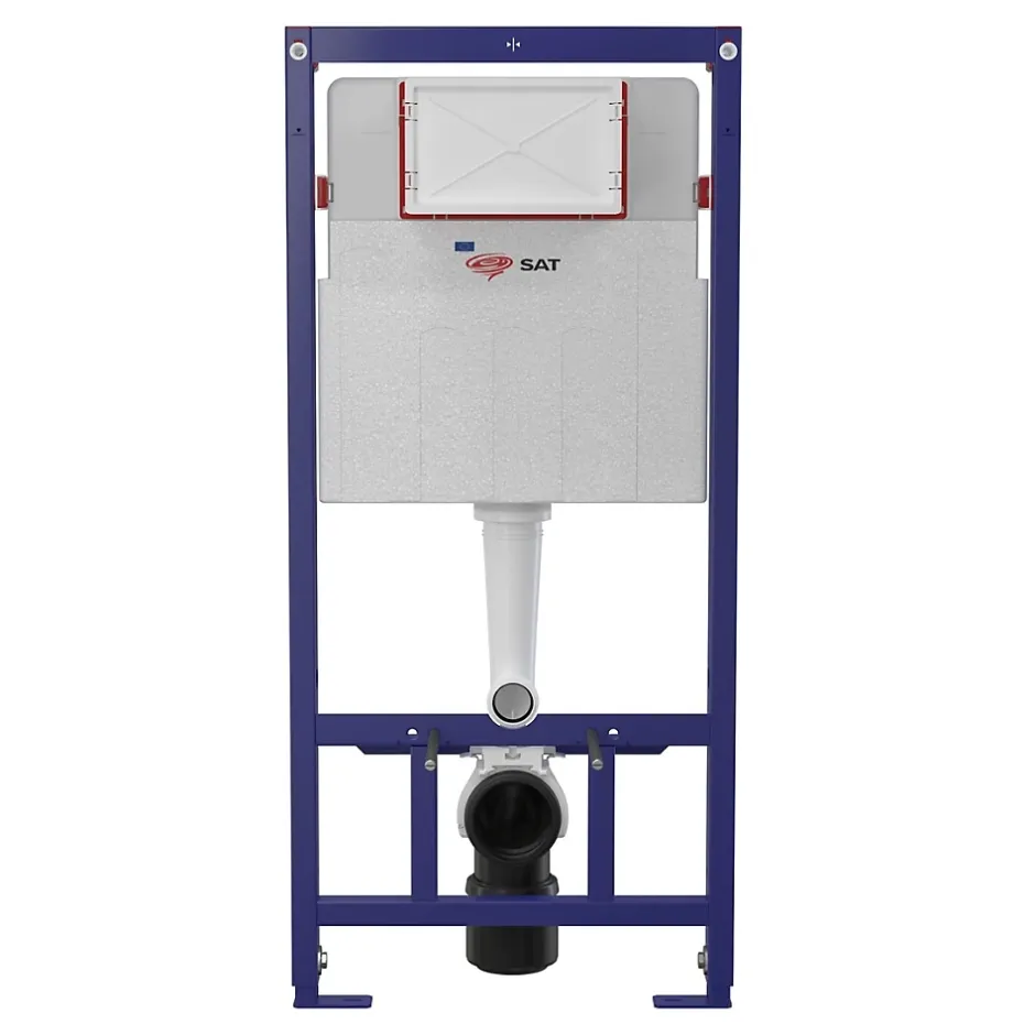 Swiss Aqua Technologies Pack WC bâti-support léger 112 cm ECO 2L + WC suspendu Ceramia + plaque noir mat (STECE14BMT01-FR)* Wc Suspendu