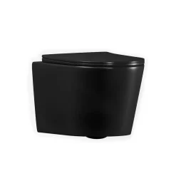 Swiss Aqua Technologies Pack WC bâti-support léger 112 cm ECO 2L + WC suspendu Ceramia + plaque noir mat (STECE14BMT01-FR)* Wc Suspendu