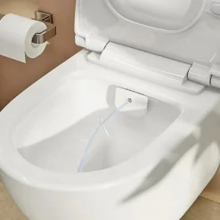 Swiss Aqua Technologies Pack WC Bâti-support Rapid SL + WC sans bride avec fonction bidet thermostatique + Plaque chrome* Wc Suspendu