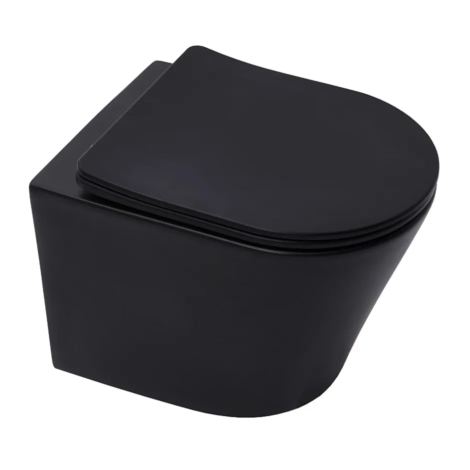 Villeroy & Boch Pack WC Bâti-support sol mur + WC SAT Infinitio sans bride + Abattant SoftClose + Plaque (VCNBLINFI4)