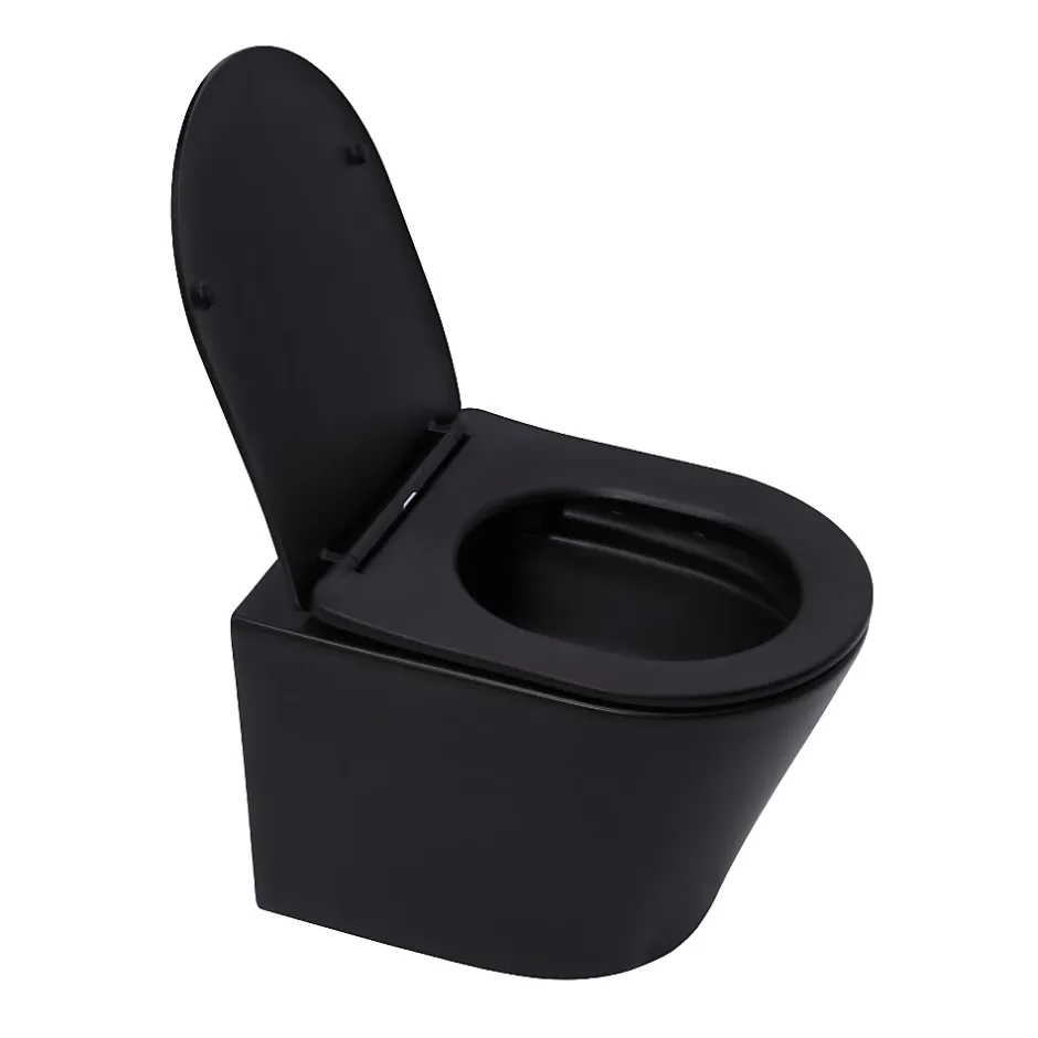 Villeroy & Boch Pack WC Bâti-support sol mur + WC SAT Infinitio sans bride + Abattant SoftClose + Plaque (VCNBLINFI4)