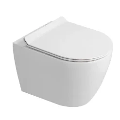 Villeroy & Boch Pack WC bâti-support sol-mur + WC sans bride Ceramia PixL avec abattant SoftClose + plaque noir (VBCEPXWT01-FR)