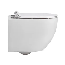 Villeroy & Boch Pack WC bâti-support sol-mur + WC sans bride Ceramia PixL avec abattant SoftClose + plaque noir (VBCEPXWT01-FR)