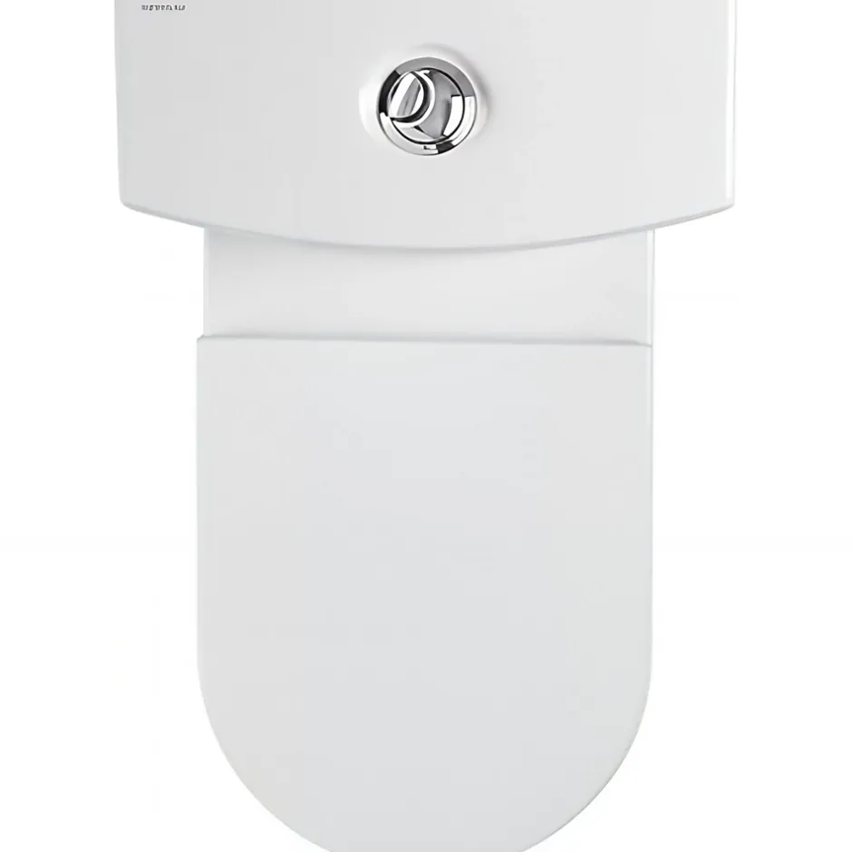 Sanindusa Pack WC cuvette+réservoir+abattant frein de chute+fixations caréné évacuation arrière alim. chasse d'eau par le côté blanc* Wc À Poser