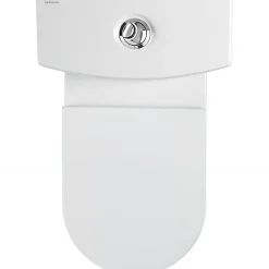 Sanindusa Pack WC cuvette+réservoir+abattant+fixations UrbY 65 caréné évacuation arrière alim. chasse d'eau par le côté blanc* Wc À Poser