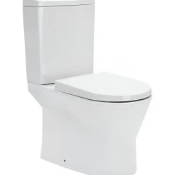 Sanindusa Pack WC cuvette+réservoir+abattant+fixations UrbY 65 caréné évacuation par dessous blanc
