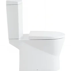 Sanindusa Pack WC cuvette+réservoir+abattant+fixations UrbY 65 caréné évacuation par dessous blanc