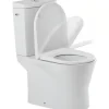 Sanindusa Pack WC cuvette+réservoir+abattant+fixations caréné évacuation par dessous alim. chasse par le côté abattant frein de chute blanc* Wc À Poser