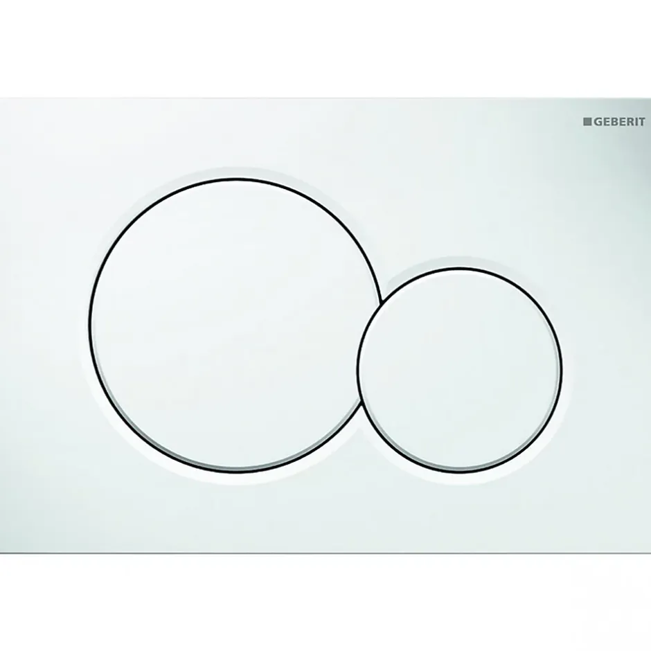 Geberit Pack WC UP320 + Cuvette sans bride Mesto Square + Plaque Sigma Blanc