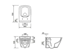 Geberit Pack WC UP320 + Cuvette sans bride Mesto Square + Plaque Sigma Blanc