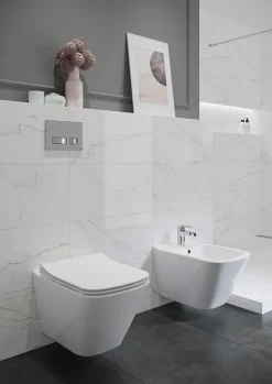 Geberit Pack WC UP320 + Cuvette sans bride Mesto Square + Plaque Chromé Mat* Wc Suspendu